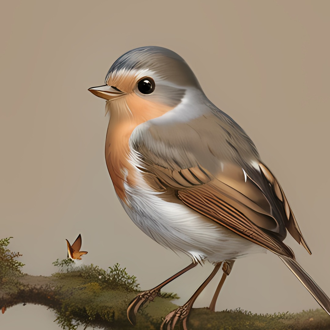 Vintage robin print